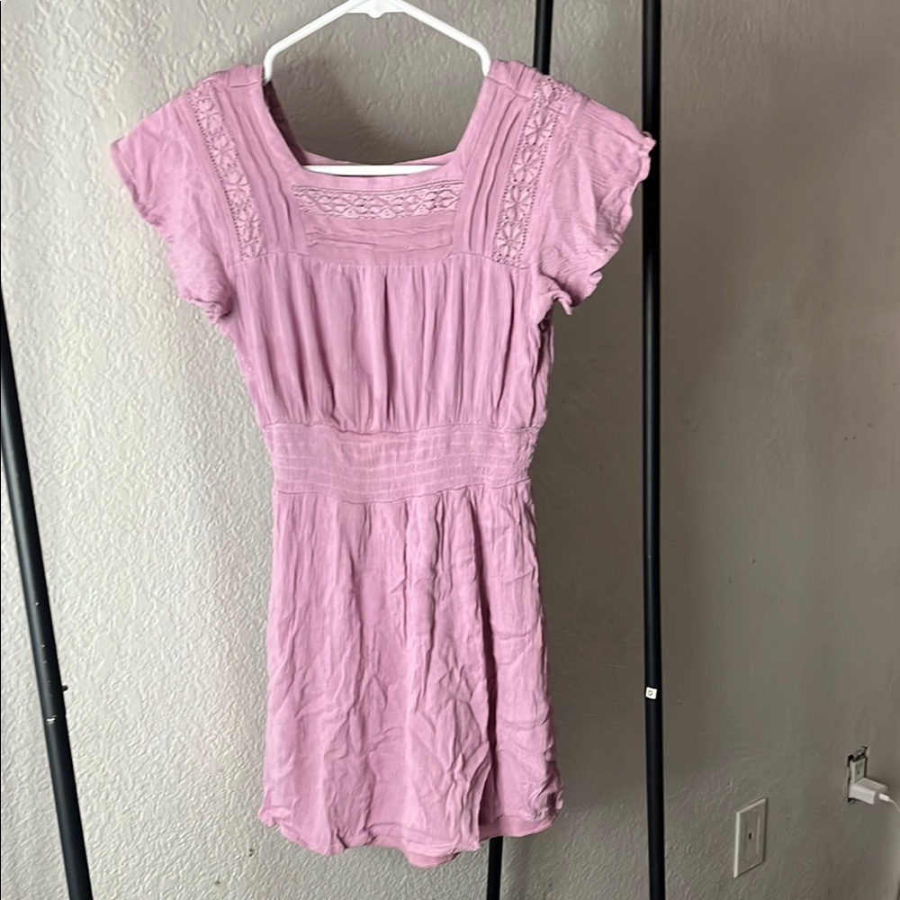 Love Squared Girls Pink Textured Dress